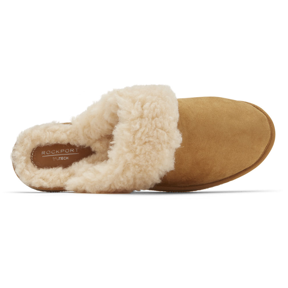 Chinelos Rockport Mulher Caqui - Trutech Veda Slide - 51028LVEJ